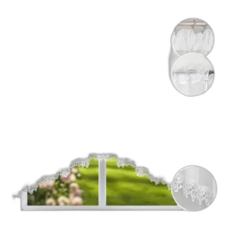 FIRANA 160X400 Z GIPIURĄ 8CM BIAŁA SALON KUCHNIA — zdjęcie 1