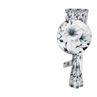 FIRANA GOTOWA WOAL 400x160 FIRANKA KOLOROWA ZASŁONA W LIŚCIE KWIATY ZESTAW — zdjęcie 1